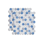 Polygon Metal Peel and Stick Back Wall Tile PVC Peel and Stick Tile for the Kitchen