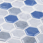 Polygon Metal Peel and Stick Back Wall Tile PVC Peel and Stick Tile for the Kitchen