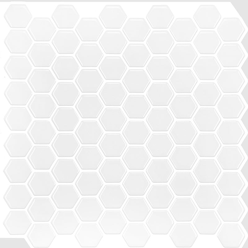 Polygon Metal Peel and Stick Back Wall Tile PVC Peel and Stick Tile for the Kitchen