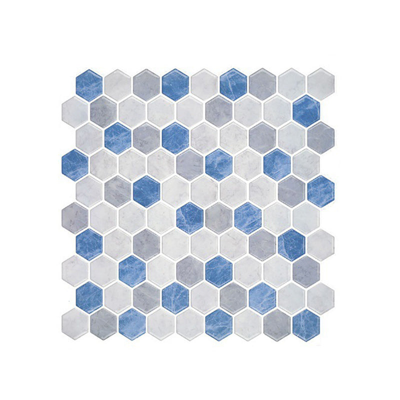 Polygon Metal Peel and Stick Back Wall Tile PVC Peel and Stick Tile for the Kitchen