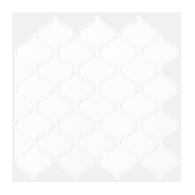 Polygon Metal Peel and Stick Back Wall Tile PVC Peel and Stick Tile for the Kitchen