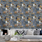 Country House Waterproof Wall Panels Wood Grain Bedroom and Living Room Wall Panels