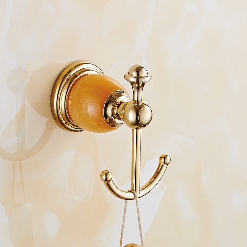 Contemporary brushed brass bathroom accessories as a single piece or as a set