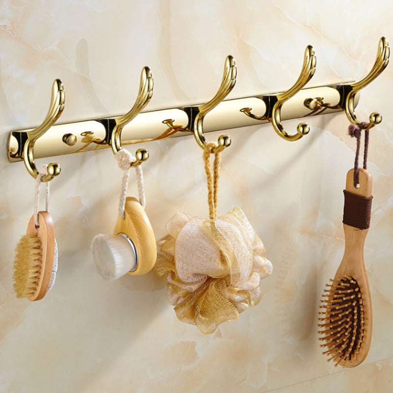 Contemporary brushed brass bathroom accessories as a single piece or as a set
