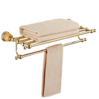 Contemporary brushed brass bathroom accessories as a single piece or as a set
