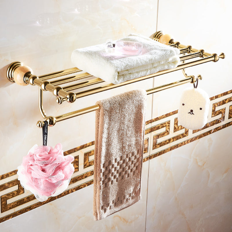 Modern bathroom accessories as a single piece or as a set in gold