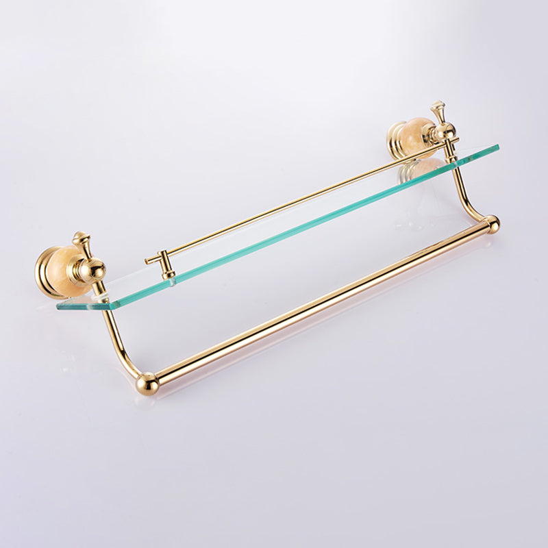 Modern bathroom accessories as a single piece or as a set in gold