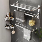 Contemporary Chrome Bathroom Hardware Set Polished Chrome Bathroom Set Made of Stainless Steel