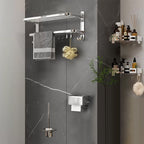 Contemporary Chrome Bathroom Hardware Set Polished Chrome Bathroom Set Made of Stainless Steel