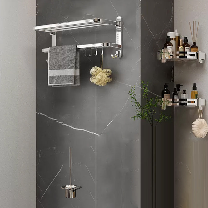 Contemporary Chrome Bathroom Hardware Set Polished Chrome Bathroom Set Made of Stainless Steel