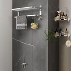 Contemporary Chrome Bathroom Hardware Set Polished Chrome Bathroom Set Made of Stainless Steel