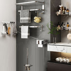 Contemporary Chrome Bathroom Hardware Set Polished Chrome Bathroom Set Made of Stainless Steel