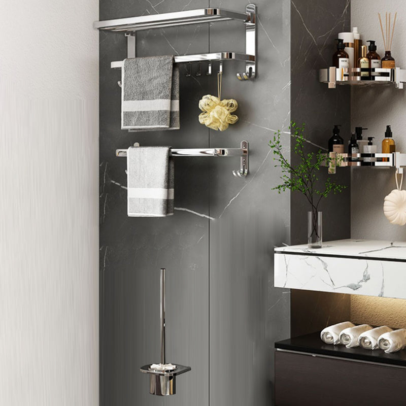 Contemporary Chrome Bathroom Hardware Set Polished Chrome Bathroom Set Made of Stainless Steel