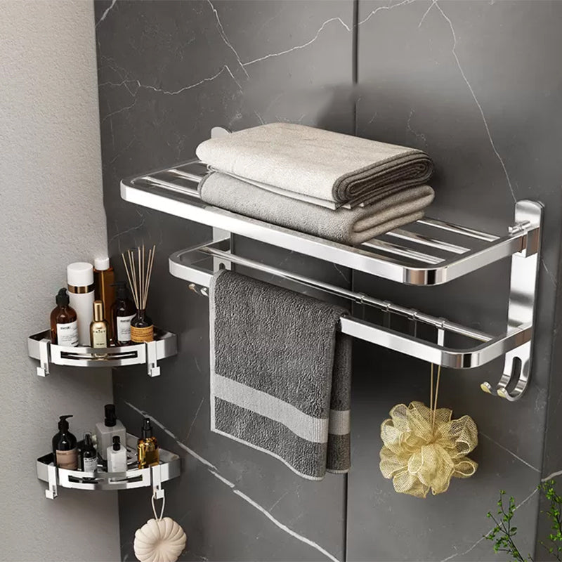 Contemporary Chrome Bathroom Hardware Set Polished Chrome Bathroom Set Made of Stainless Steel