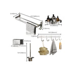Contemporary Chrome Bathroom Hardware Set Polished Chrome Bathroom Set Made of Stainless Steel