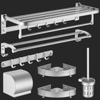 Contemporary Silver Bathroom Accessories as Individual Piece or in Set