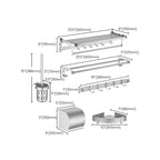 Contemporary Silver Bathroom Accessories as Individual Piece or in Set