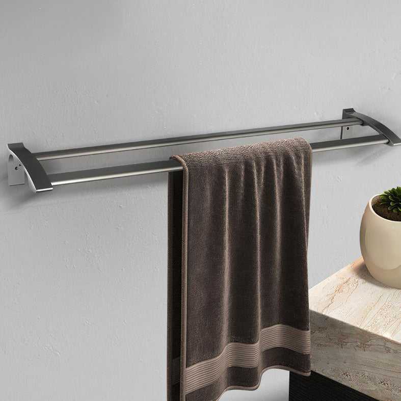 Contemporary Metal 6-piece Bathroom Accessory Set with Bathroom Shelf