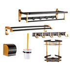 Contemporary black bathroom accessories as a single item or in a set