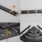 Contemporary black bathroom accessories as a single item or in a set