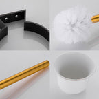 Contemporary black bathroom accessories as a single piece or in a set