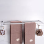 Modern 5-piece bathroom accessory set with triangular bath shelf