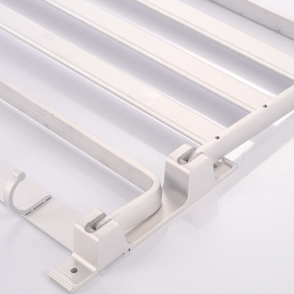 Modern 5-piece bathroom accessory set with triangular bath shelf