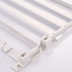 Modern 5-piece bathroom accessory set with triangular bath shelf