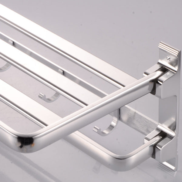 Modern 5-piece bathroom accessory set with triangular bath shelf
