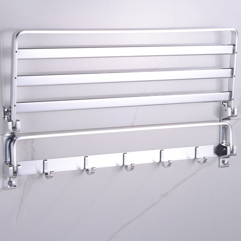 Modern 5-piece bathroom accessory set with triangular bath shelf