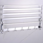 Modern 5-piece bathroom accessory set with triangular bath shelf