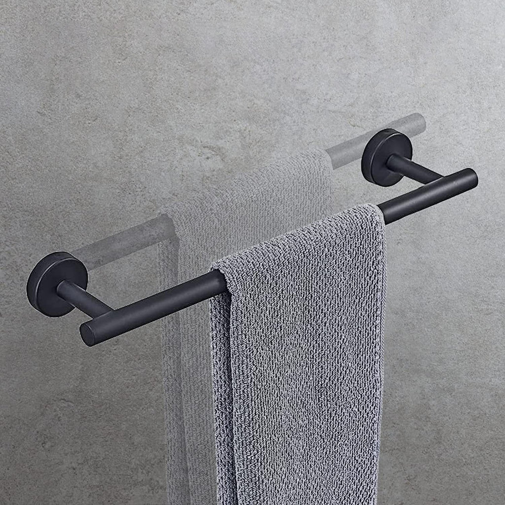 Matt Black Bathroom Accessory Set Stainless Steel Towel Bar/Paper Holder/Bath Towel Hook