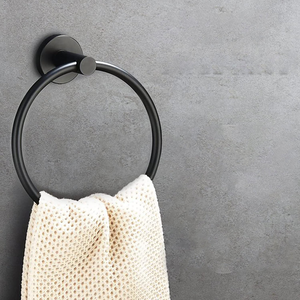Matt Black Bathroom Accessory Set Stainless Steel Towel Bar/Paper Holder/Bath Towel Hook