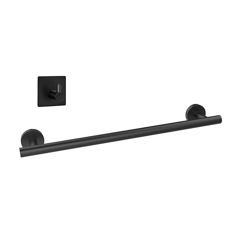 Matt Black Bathroom Accessory Set Stainless Steel Towel Bar/Paper Holder/Bath Towel Hook