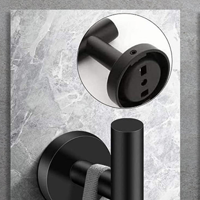 Matt Black Bathroom Accessory Set Stainless Steel Towel Bar/Paper Holder/Bath Towel Hook