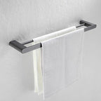 5-piece modern bathroom accessory set made of stainless steel with towel rail/robe hooks/toilet paper holder