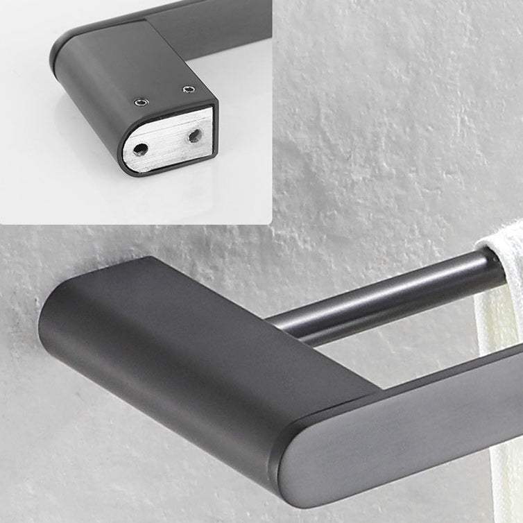 5-piece modern bathroom accessory set made of stainless steel with towel bar/robe hooks/paper holder