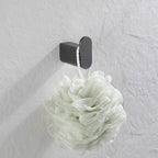 5-piece modern bathroom accessory set made of stainless steel with towel bar/robe hooks/paper holder