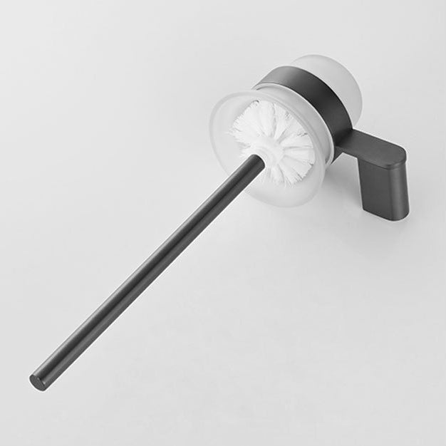 5-piece modern bathroom accessory set made of stainless steel with towel rail/robe hooks/toilet paper holder