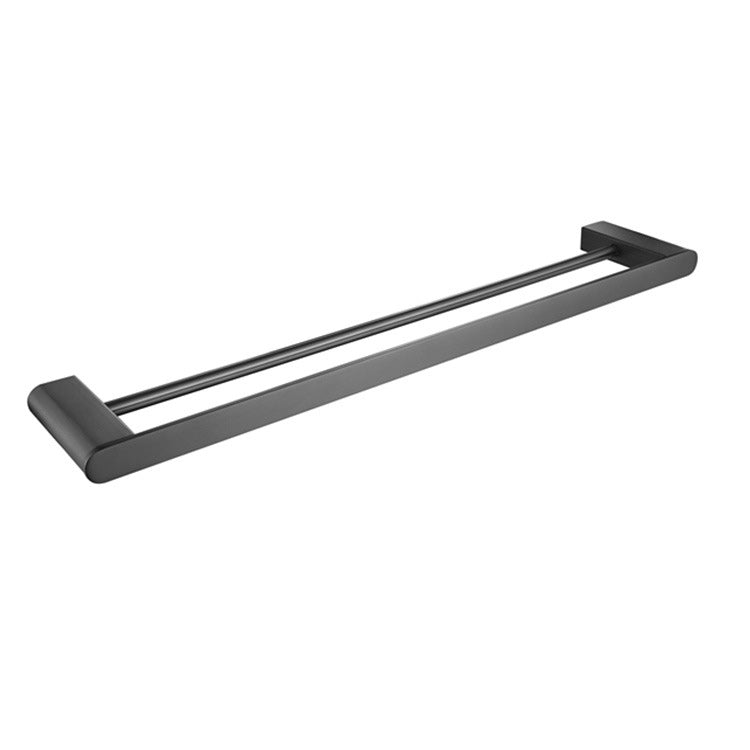 5-piece modern bathroom accessory set made of stainless steel with towel rail/robe hooks/toilet paper holder