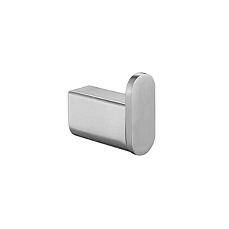 5-piece modern bathroom accessory set made of stainless steel with towel bar/robe hooks/paper holder