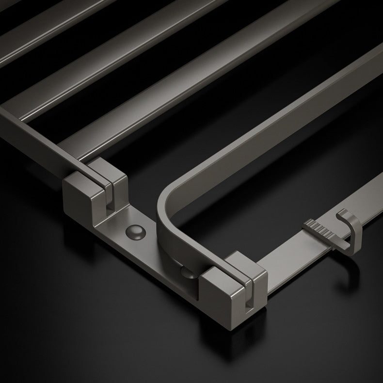 Modern Gray Bathroom Accessory Set Aluminum Stainless Steel Bathroom Shelf/Towel Hooks/Towel Bar