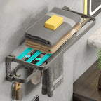 Modern Gray Bathroom Accessories Set Aluminum Stainless Steel Bathroom Shelf/Towel Hooks/Towel Bar