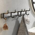 Contemporary Bathroom Accessory Set Matte Black Bathroom Set with Bathrobe Hooks/Towel Bar