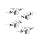 Contemporary Bathroom Accessory Set Matte Black Bathroom Set with Bathrobe Hooks/Towel Bar