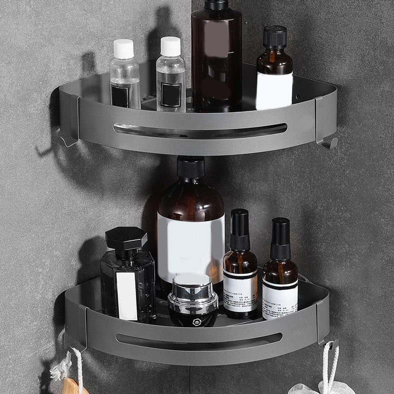 Modern Bathroom Hardware Set in Stainless Steel Matte Gray Bathrobe Hook/Towel Bar
