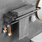 Modern Bathroom Hardware Set in Stainless Steel Matte Gray Bathrobe Hook/Towel Bar