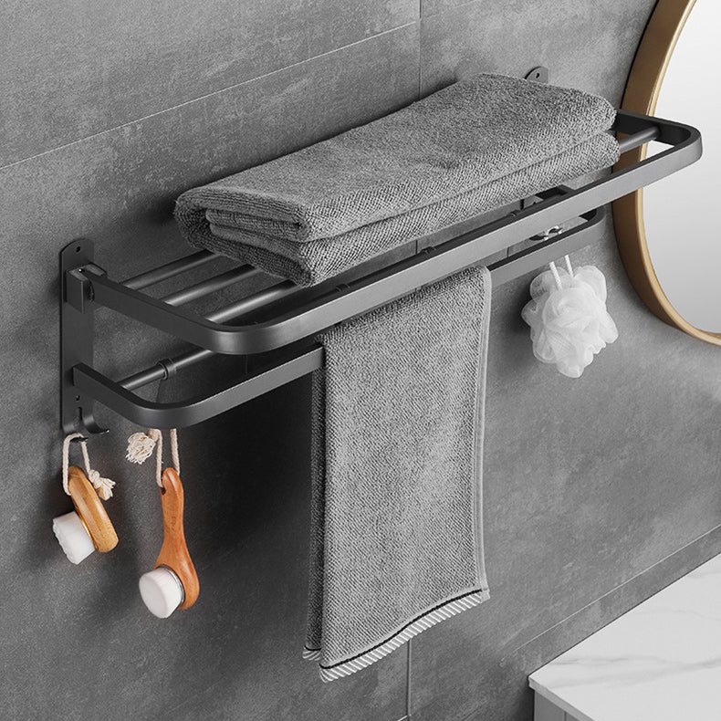 Modern Bathroom Hardware Set in Stainless Steel Matte Gray Bathrobe Hook/Towel Bar