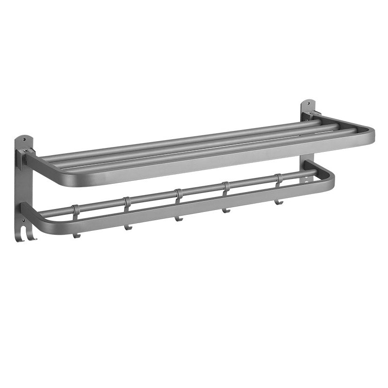 Modern Bathroom Hardware Set in Stainless Steel Matte Gray Bathrobe Hook/Towel Bar