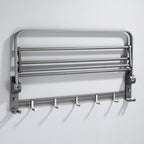Contemporary Gray Bathroom Hardware Set Bathroom Shelf/Towel Bar Including Bathroom Set
